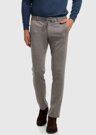 Pantaleone Slim Fit beige men's trousers