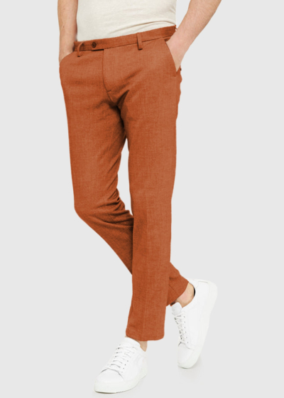 Cirillo Slim Fit оранжевые мужские брюки