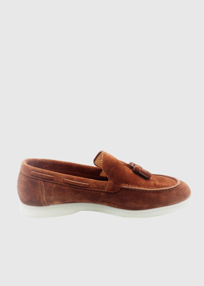 Antigono men's light brown leather moccasins