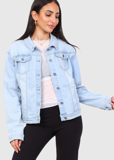 Iris light blue blue women's denim jacket