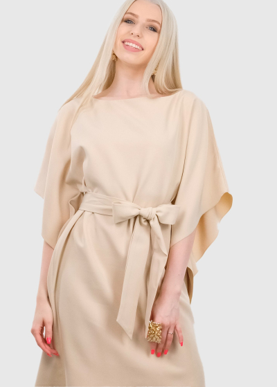 Agata beige dress with belt