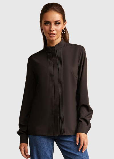 Black women's long sleeve blouse