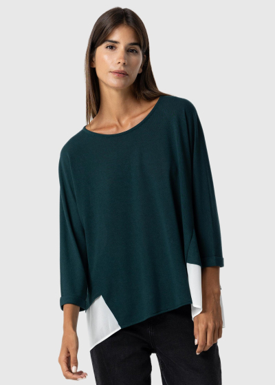 Green women's swing sweater