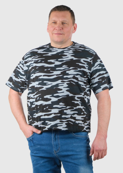 Mirko Plus Size camouflage mens t-shirt