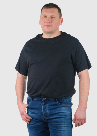 Mirco Plus Size black mens t-shirt