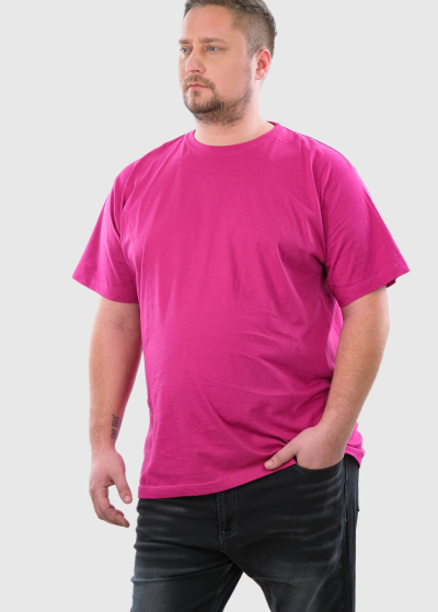 Aurelio Plus Size dark pink mens t-shirt