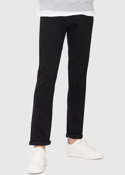 Slim Fit черные мужские джинсы с карманами