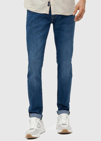 Slim Fit синие мужские джинсы