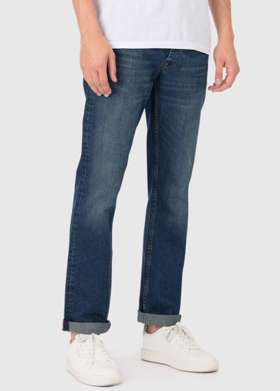 Slim Fit синие мужские джинсы