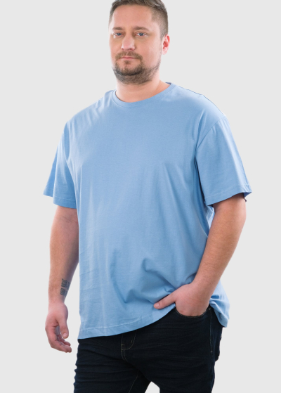 Aurelio Plus Size light blue mens t-shirt