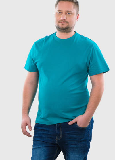 Aurelio Plus Size turquoise mens t-shirt