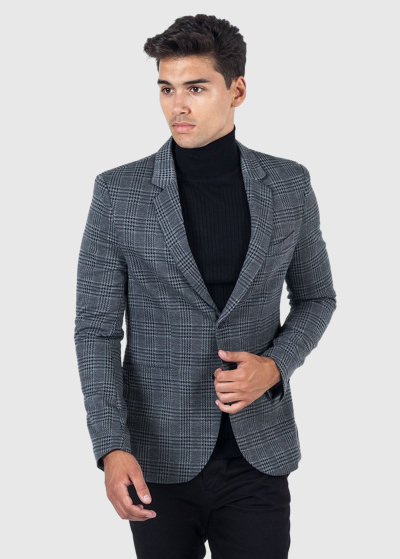 Vitaliano men's checkered blazer