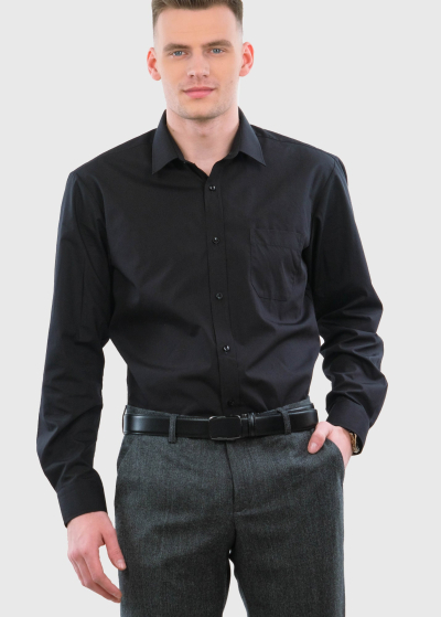 Raffaele Regular Fit melns krekls