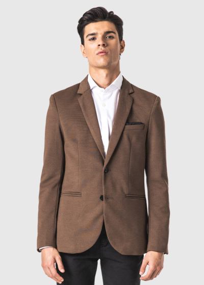 Vittorio brown men's buttoned blazer