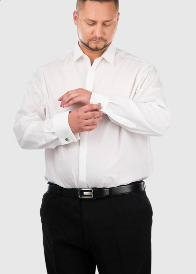 Slim Fit белая рубашка Большого размера