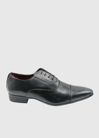 Natale black lace-up oxfords