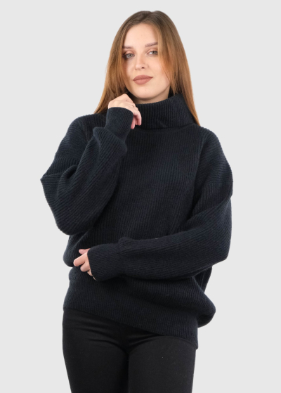 Lidia black high neck sweater