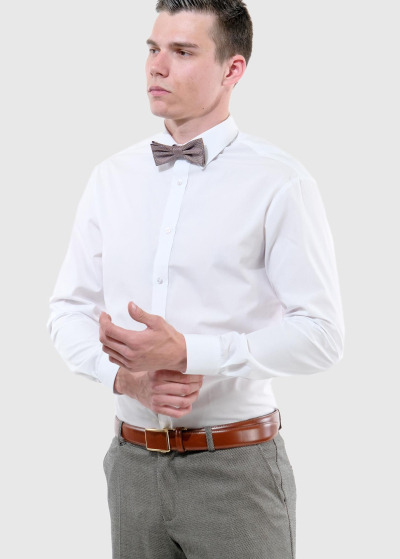 Angelino Slim Fit белая мужская рубашка