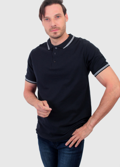 Fausto Plus Size dark blue men's Polo Shirt
