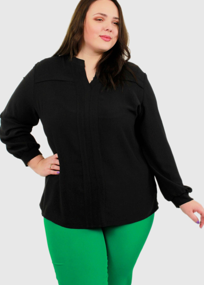 Jolanda Plus Size black blouse