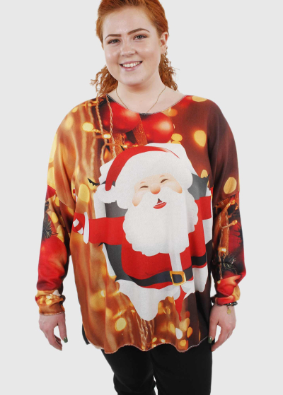 Amelia Plus Size printed sweater