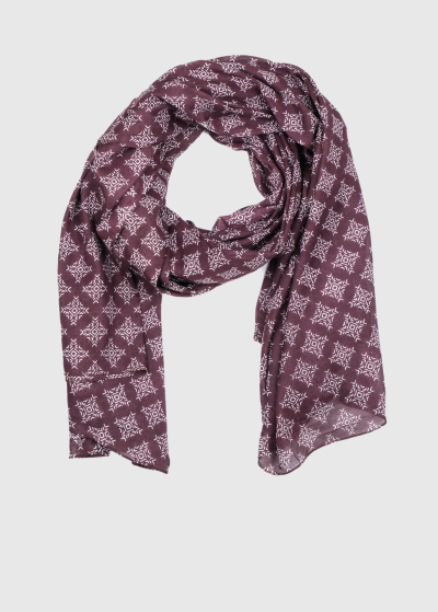 Angiolo brown patterned scarf