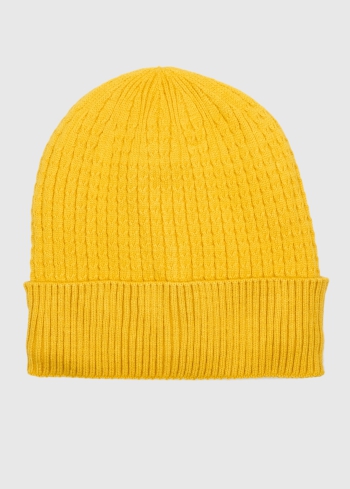 Tacito yellow fur lining hat