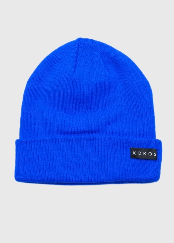 Romina neon blue hat with logo