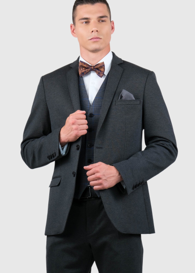 Rosario dark grey men's blazer with pockets