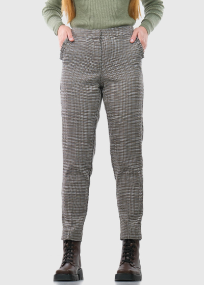 Dina grey womens checkered pants