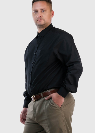 Luciano Classic Plus Size Fit black shirt