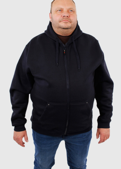 Carmelo Plus Size blue zipped sweater
