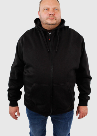 Carmelo Plus Size black zipped sweater