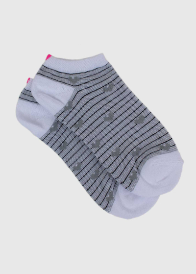Eva women's striped socks in hearts