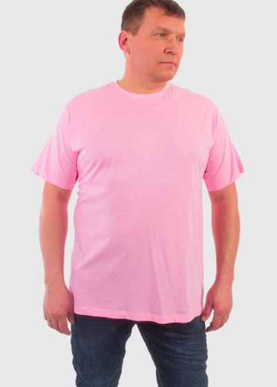 Aurelio Plus Size pink men's t-shirt
