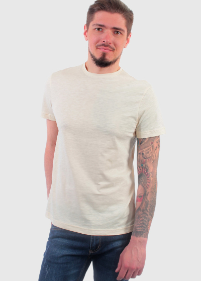 Nicola sand color organic cotton men's t-shirt