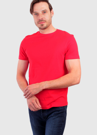 Antonio red organic cotton men's t-shirt