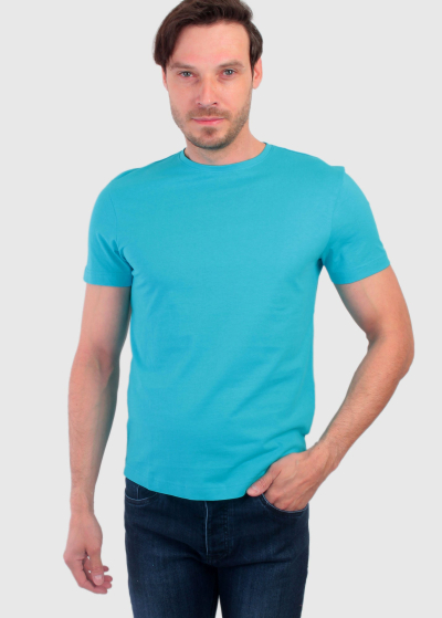 Antonio turquoise organic cotton men's t-shirt