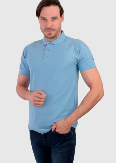 Ermanno light blue men's Polo Shirt