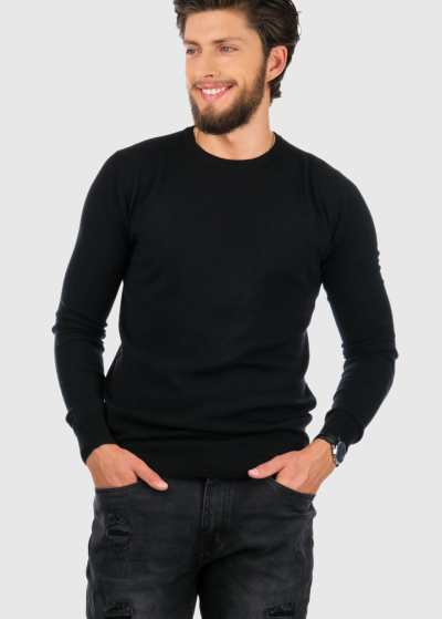 Samuele black men's sweater