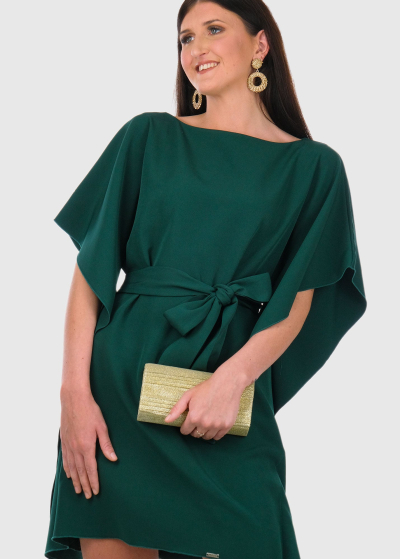 Agata green dress with belt