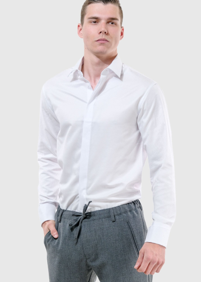 Slim Fit мужская белая рубашка