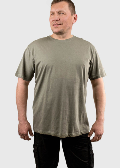 Aurelio Plus Size khaki mens t-shirt