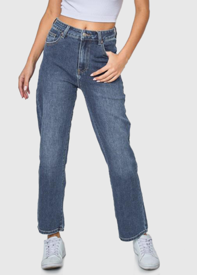 Biancamaria Mom Fit синие женские джинсы