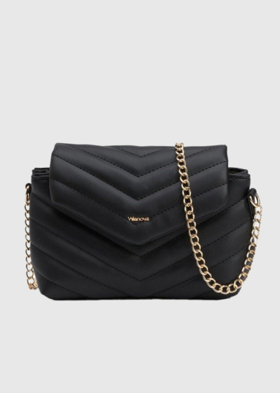 Ebe black womens bag with chain strap