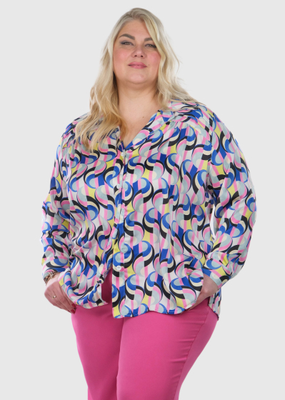 Palmina Plus Size women's printed shirt