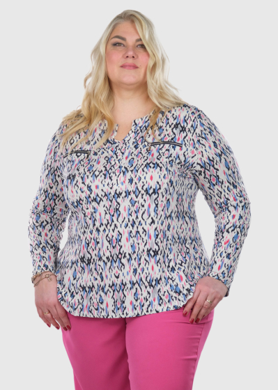 Abigail Plus Size women's printed blouse