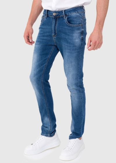 Slim Fit синие мужские джинсы