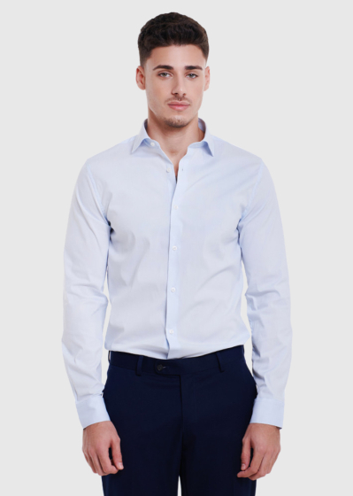 Niccolo Slim Fit голубая мужская рубашка