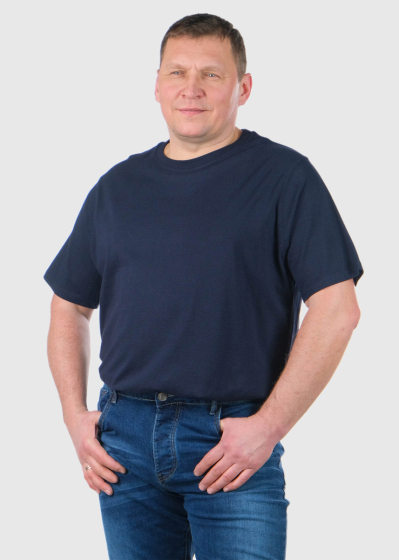 Mirco Plus Size dark blue men's t-shirt